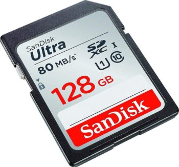 كارت ذاكرة (ميموري كارد) -SanDisk Ultra SD 128GB SP/80MB