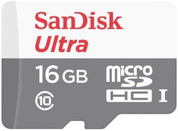 Sandisk Ultra 16 GB Class 10 UHS-I Micro SDHC Card - SDSQUNB-016G-GN3MA