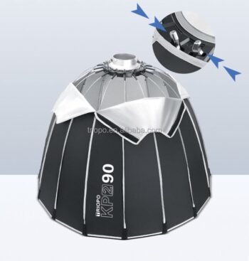 TRIOPO KP2-90 High Temperature Resistant 90cm Deep Parabolic Softbox with Bowens Mount for Photography Studio Video Flash Light