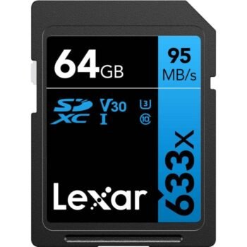 Lexar Professional 633x 64GB SDXC UHS-I Cards, Up To 95MB/s