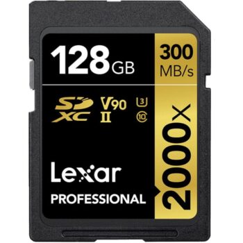 ذاكرة تخزين Lexar 128GB Professional 2000x UHS-II SDXC Memory Card
