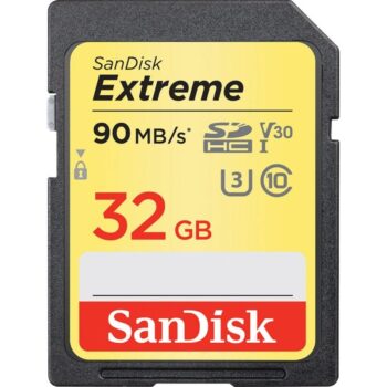كارت ذاكرة (ميموري كارد) -SanDisk 32GB Extreme UHS-I SDHC Memory Card