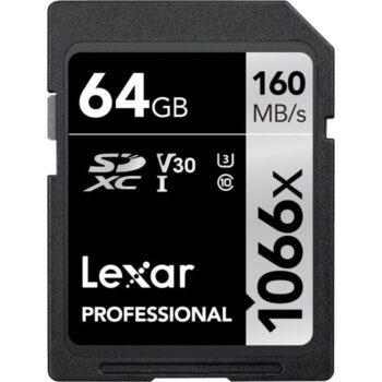 بطاقة ذاكرة Lexar 64GB Professional 1066x UHS-I SDXC Memory Card