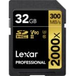ذاكرة تخزين Lexar 32GB Professional 2000x UHS-II SDXC Memory Card