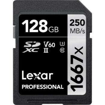 ذاكرة تخزين Lexar 128GB Professional 1667x UHS-II SDXC Memory Card