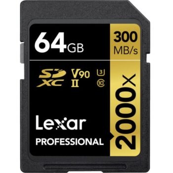 ذاكرة تخزين Lexar 64GB Professional 2000x UHS-II SDXC Memory Card