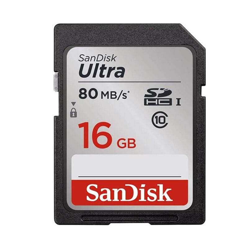 1 SanDisk SDHC Ultra 16GB CLASS 10 80 MBS