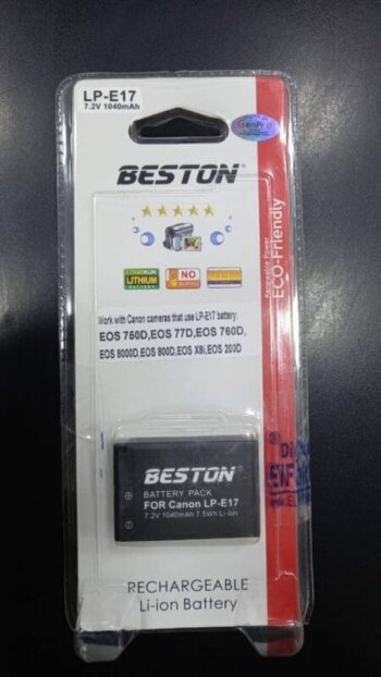 بيستون LP-E17 بطارية + شاحن - شاحن بطارية LCD LP-E17 لكاميرات كانون