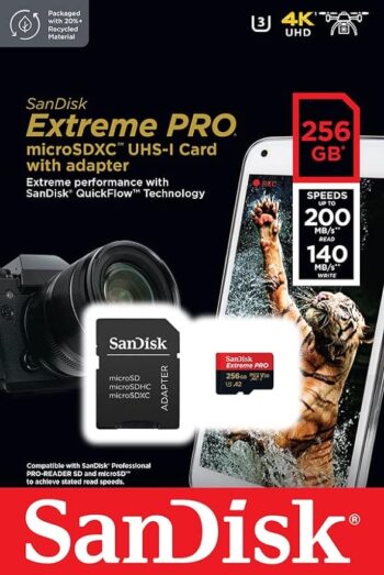 SanDisk 256GB Extreme PRO® microSD™ UHS-I Card