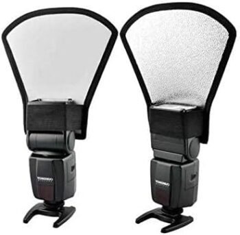 Speedlite flash diffuser softbox silver/white reflector photography studio flash light reflective