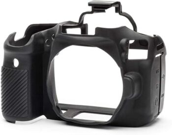 غطاء سيليكون سهل الاستخدام لكاميرا كانون 90D (أسود)
