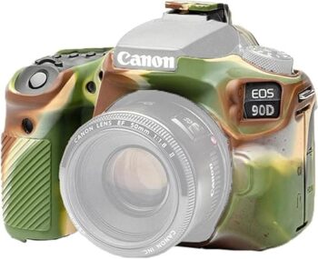 جراب سيليكون سهل الاستخدام لكاميرا Canon 90D (جيشي)