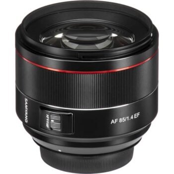 "Get the Samyang AF 85mm f/1.4 EF Lens for Canon. Perfect for portraits & low-light photography. Fast autofocus & stunning bokeh. Order now!"