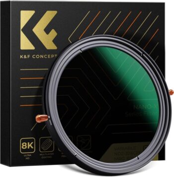 K&F Concept 82mm Variable Fader ND2-ND32 + CPL 2-in-1 Filter (Nano-X Series)