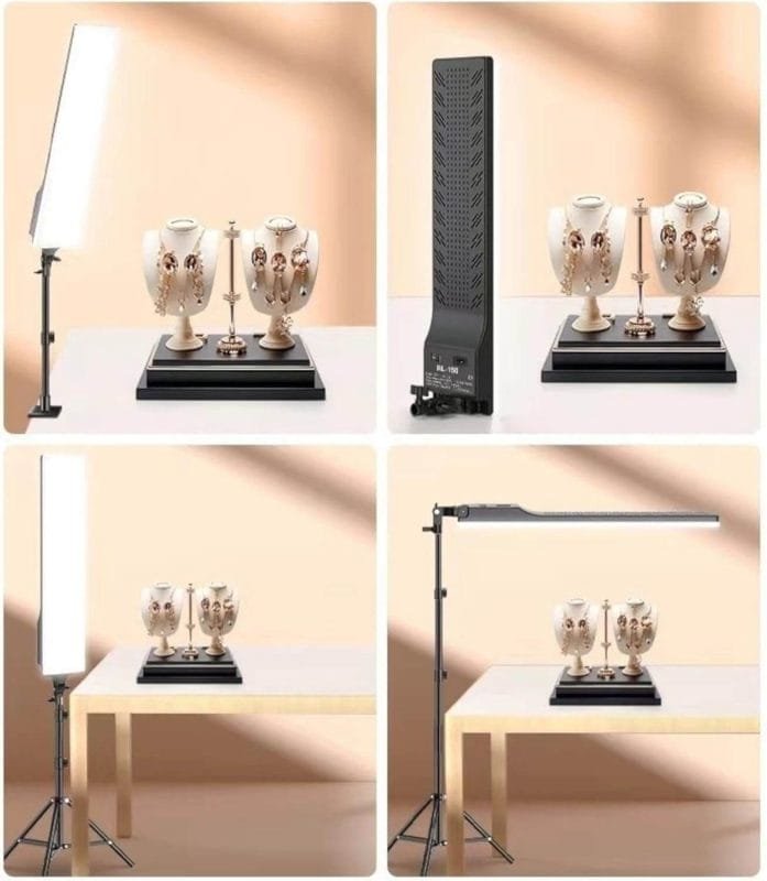 General-Pro-RL-100-Strip-Fill-Light-10 RL-150 Strip Fill Light Photography Light Panel with Stand and Remote Control