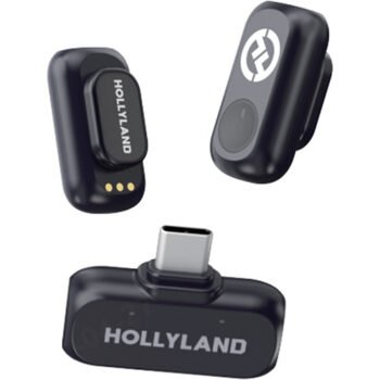 Hollyland LARK A1 Mini Duo 2-Person Wireless Microphone System (USB-C, Space Gray, 2.4 GHz)
