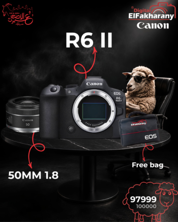 Canon EOS R6 Mark II Mirrorless Camera Body & LENS 50 MM 1.8 & FREE BAG