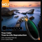 مرشح K&F Concept Nano-X Series 2 في 1 متغير ND و CPL (67 مم، من 2 إلى 6 درجات)