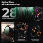 مرشح K&F Concept Nano-X Series 2 في 1 متغير ND و CPL (67 مم، من 2 إلى 6 درجات)