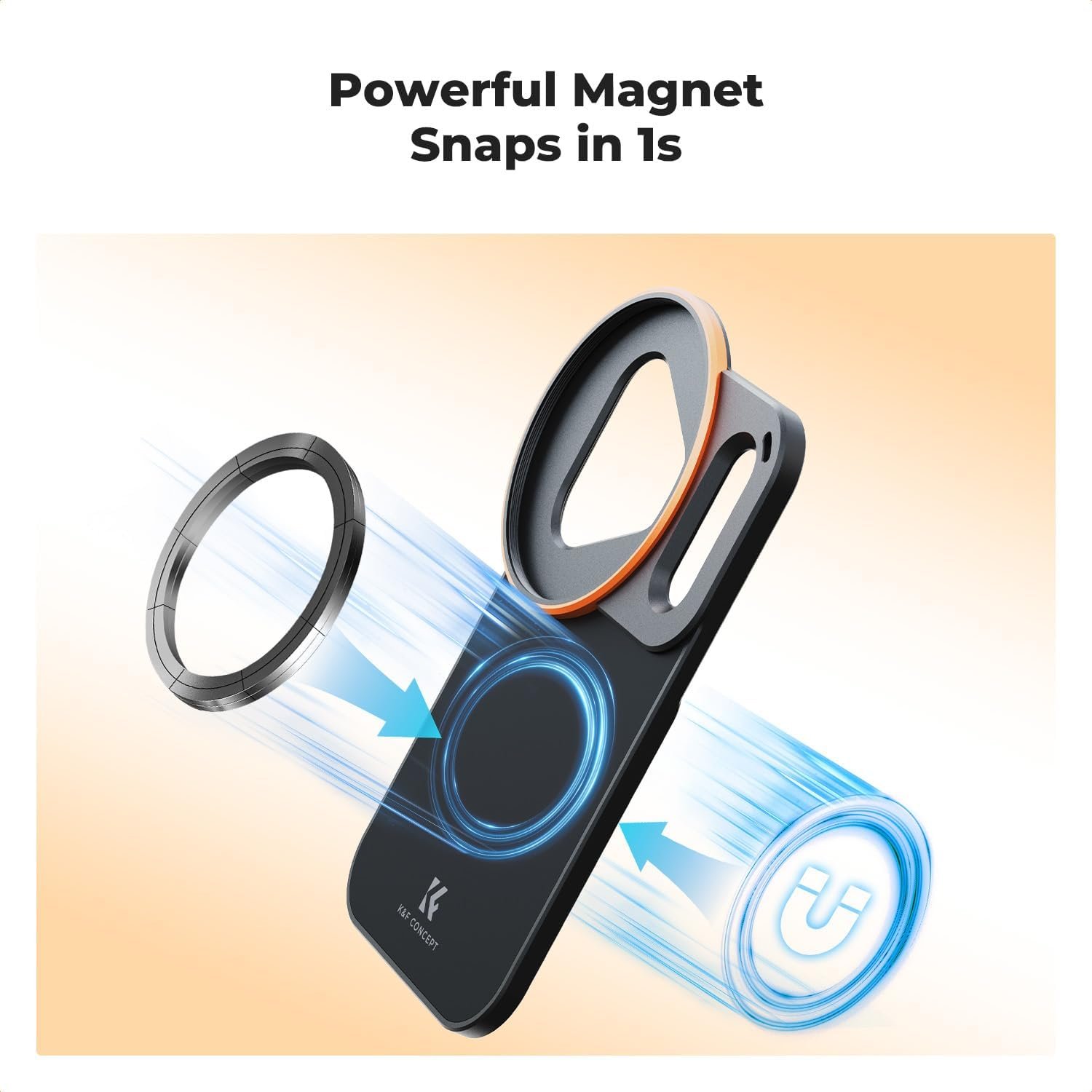 K&F CONCEPT Double-Sided Magnetic Lens Filter Mount Adapter with 58mm CPL Filter (2)