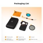 K&F CONCEPT Double-Sided Magnetic Lens Filter Mount Adapter with 58mm CPL Filter, Compatible with iPhone 17 Pro and 58mm Threaded Filters, CPL Filter Compatible with iPhone Camera Lens