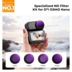 مرشحات K&F CONCEPT من طرازات ND8 وND16 وND32 وND64 المتوافقة مع كاميرا DJI Osmo Nano