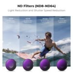 مرشحات K&F CONCEPT من طرازات ND8 وND16 وND32 وND64 المتوافقة مع كاميرا DJI Osmo Nano