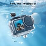 حافظة مقاومة للماء من K&F Concept طراز 60M196FT متوافقة مع كاميرا DJI Osmo Action 6