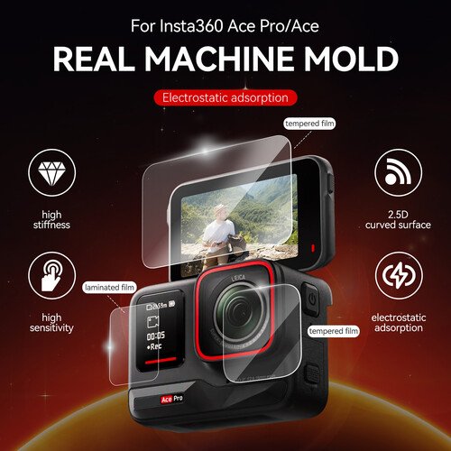 TELESIN Tempered Glass Film Set for Insta360 ACE Pro (11)