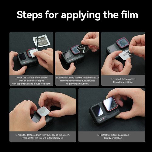 TELESIN Tempered Glass Film Set for Insta360 ACE Pro (19)