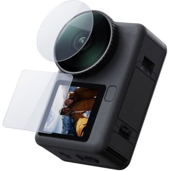 مجموعة عدسات وواقيات الشاشة من الزجاج المقوى من TELESIN لكاميرا DJI Osmo Action 6
