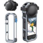 01-TELESIN إطار متعدد الاستخدامات وقفص معدني لكاميرا Insta360 X5