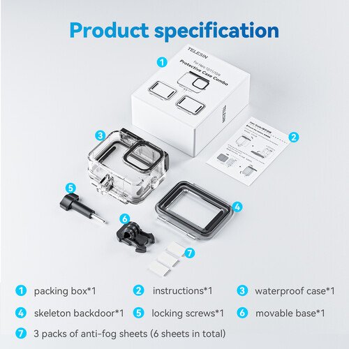 TELESIN Waterproof Case for GoPro HERO1211109 (18)